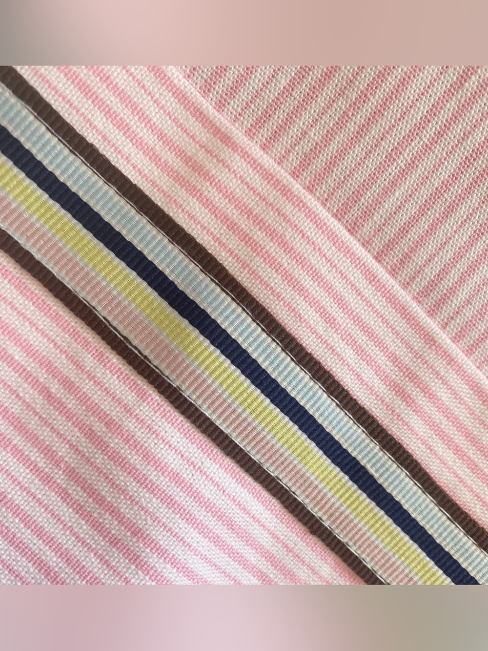Vintage 70s-Inspired Boho Apron Dress Set *X-Large* Pink Stripe Halter Wrap - Picture 8 of 9